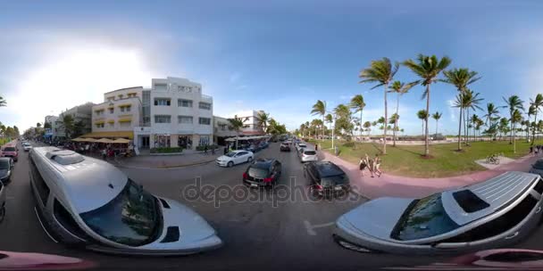 Miami Beach Eua Janeiro 2017 Miami Beach Ocean Drive Miami — Vídeo de Stock