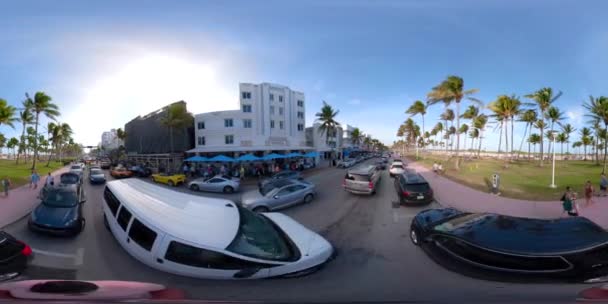 Miami Beach Usa January 2017 South Beach Ocean Drive Miami — Stock Video