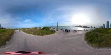 VR 360 5.2 k Miami Beach stabilize hareket Güney Pointe Park hükümet kesim video