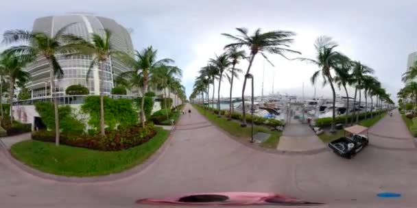 Miami Beach 360 Marina Motion Video — Stockvideo