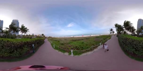 360 Miami Beach Tour Movimiento Estabilizado — Vídeo de stock