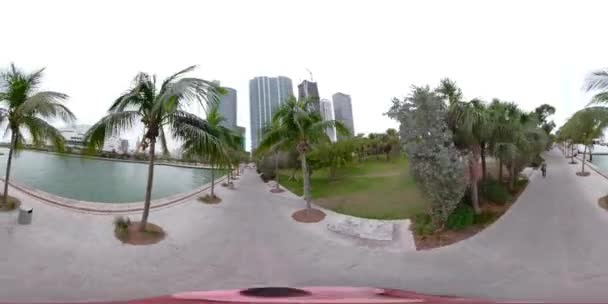Vr360 Video Tour Museum Park Downtown Miami — стоковое видео