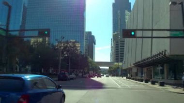 Hareket video Downtown Tampa sürücüler pov 4k 24p