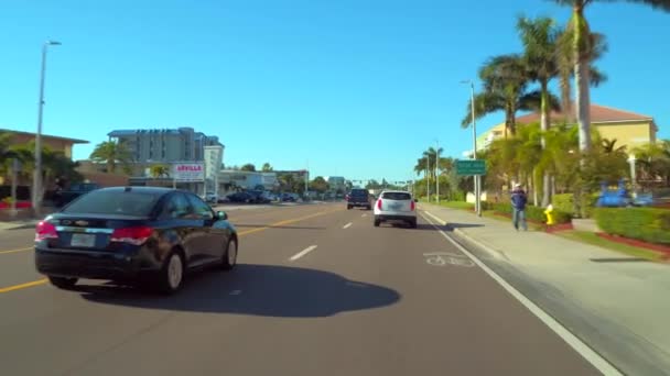 Παραλία Θέρετρα Treasure Island Florida — Αρχείο Βίντεο