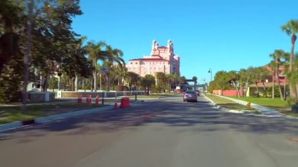 Drive Don Cesar Pete Petersburg Beach Florida — Stock video