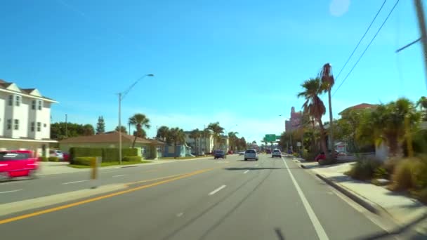 Drive Utazás Boulevard Petersburg Beach Gulf — Stock videók