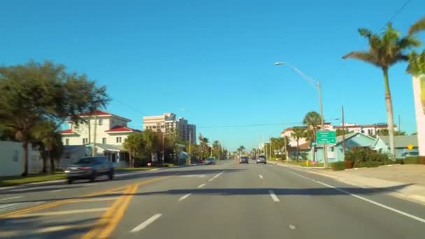 Fahren Golf Blvd Pete Strand Florida — Stockvideo