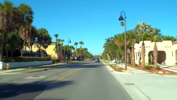 Driving Plates Front View Petersburg Beach Florida — Stock Video