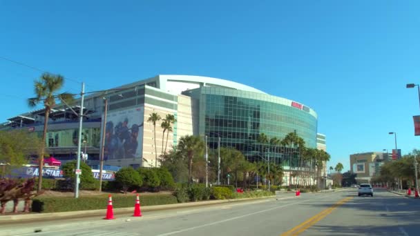 Vídeo Movimiento Terrestre Amalie Arena Tampa — Vídeo de stock