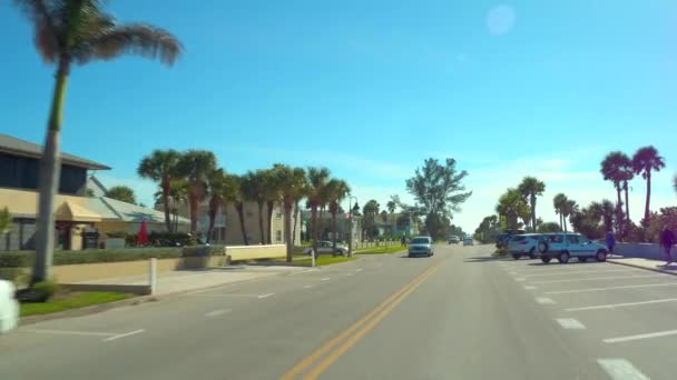 Gulf Boulevard Acesso Praia Estacionamento Hotéis Resorts Florida — Vídeo de Stock