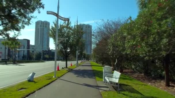 Meridian Avenue Greenway Tampa Usa — Stock Video