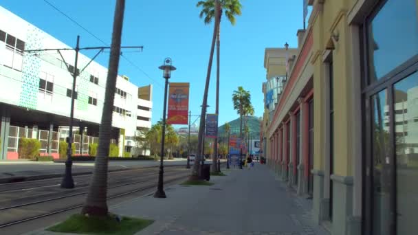 Negozi Channelside Drive Downtown Tampa Motion Video — Video Stock