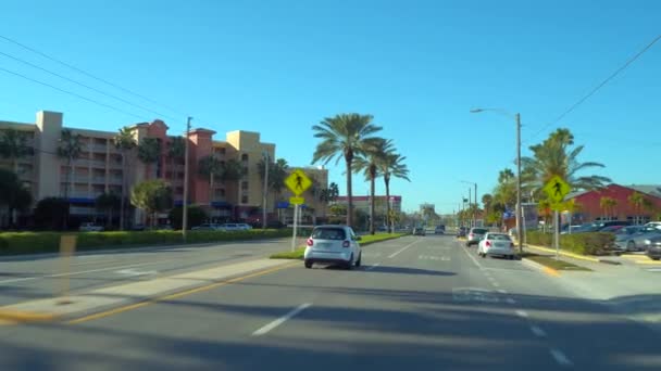 Akıllı Araba Drivign Yol Stok Görüntüleri Üzerinde — Stok video