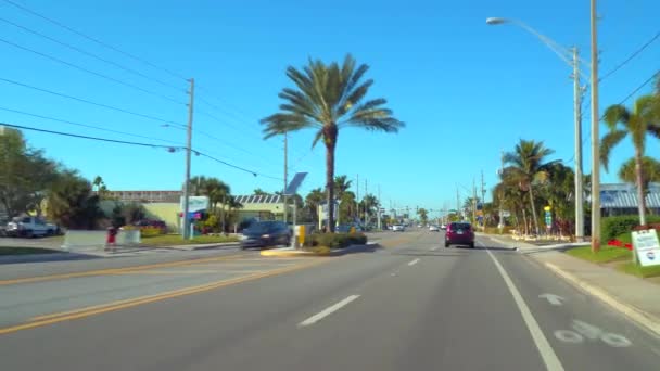 Ruchu Zapasów Materiału Pete Beach Płytki Jazdy Przodu Widok — Wideo stockowe