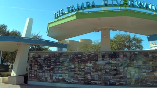 Tampa Bay Riverwalk East End Fotomontáž — Stock video