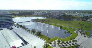 Hava atış Plantation Florida iş parkı göller ve çeşmeler ile oluşturma