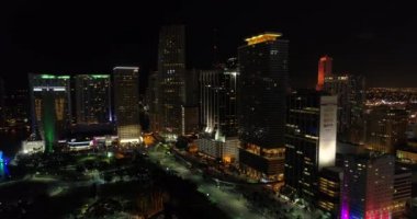 Hava gece kurulması Downtown Miami Florida vurdu