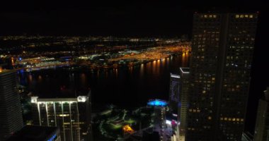 Hava video Downtown Miami gece dans kız InterContinental