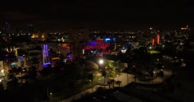 Görüntüleri Ocean Drive sahil otel Miami Beach Florida ABD Hava