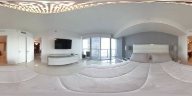 Bir yatak odalı Balkonlu küresel 360 fotoğraf