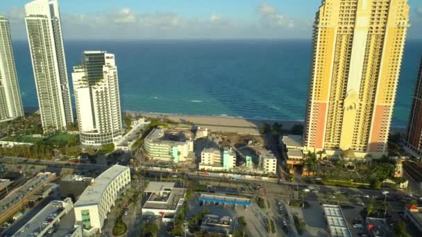 Aproximación Aérea Inclinar Hacia Abajo Sobre Sitio Demolición Playa — Vídeo de stock