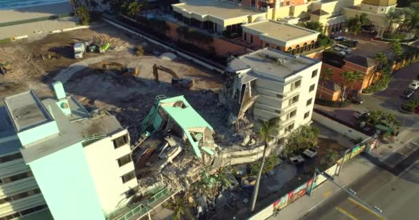 Imagens Drones Aéreos Sunny Isles Beach Local Das Futuras Propriedades — Vídeo de Stock