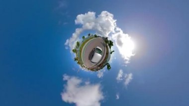 Yörüngedeki gezegen minyatür küçük 4 k araba araba