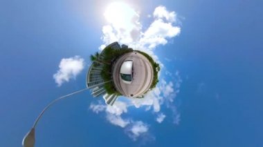 Araba hareket küçük mini gezegen soyut video