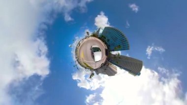 Bir minyatür gezegende Miami Beach Florida ABD hareket video araba