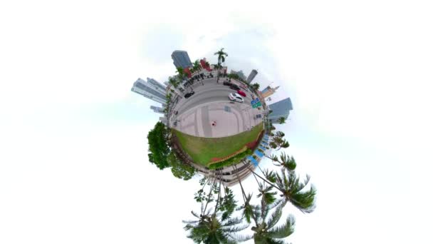 Video Movimento Miniatura Planet Downtown Miami Bayside — Video Stock