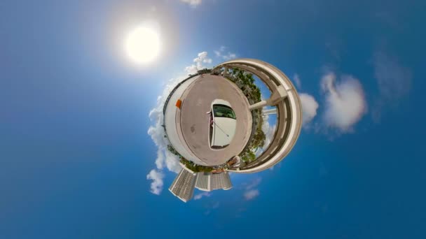 Winziger Planet Miami Metrorail Motion Video — Stockvideo