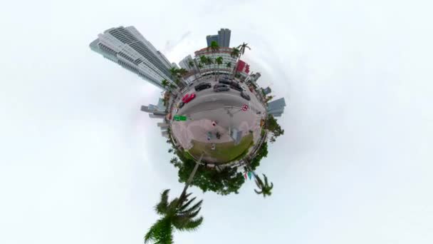 Drobny Planet Downtown Miami — Wideo stockowe