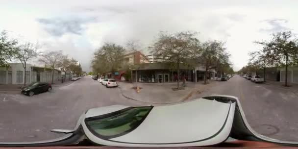 360 サンレミバスティオン安定化ビデオ デザイン マイアミ地区板を運転 — ストック動画
