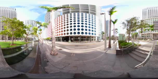 360Vr Nog Steeds Beeldmateriaal Brickell Miami Highrise Condos Kantoorgebouwen — Stockvideo
