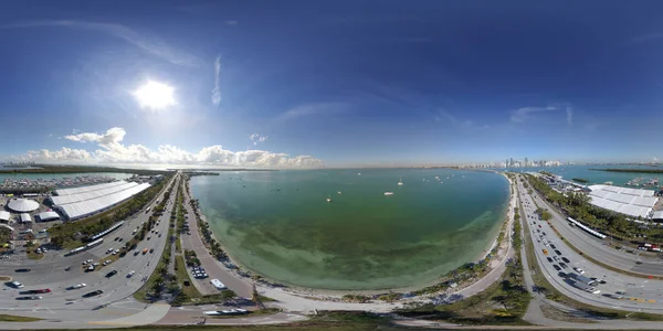 Miami International Boat tiro imagem equiretangular 360 — Fotografia de Stock