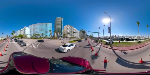 360 Beeldmateriaal Miami Beach Boot Toon — Stockvideo