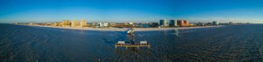 Hava panorama Clearwater Beach iskelesinden Florida