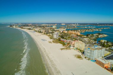 Drone havadan görüntü St Pete Beach Florida ABD