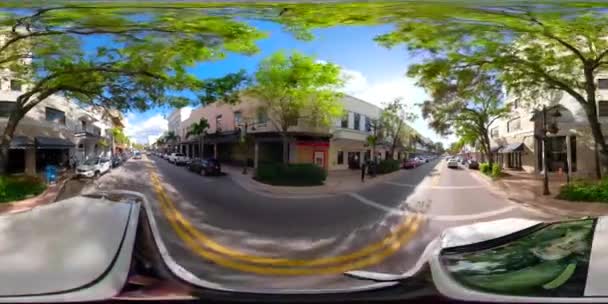 360 Οδήγηση Πλάκες Clematis Street West Palm Beach — Αρχείο Βίντεο