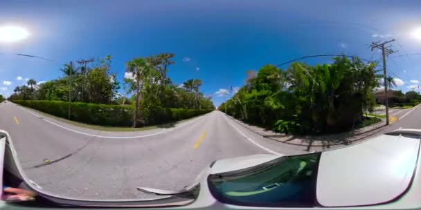 Vr360 Imágenes Conducción Movimiento West Palm Beach County Road — Vídeo de stock