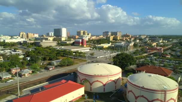Luchtfoto Stad Van West Palm Beach Centrum — Stockvideo