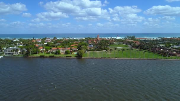 Imagens Drones Aéreos Mar Lago Palm Beach Florida — Vídeo de Stock
