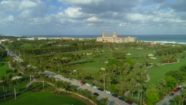 Luchtfoto Tot Oprichting Van Schot Breakers Palm Beach Florida — Stockvideo