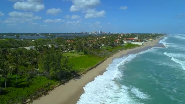 Aerial Florida Beach Front Real Estate 60P Footage — Stock Video