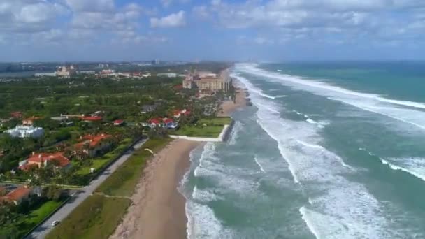 Légifelvételek Breakers Resort Palm Beach Florida — Stock videók