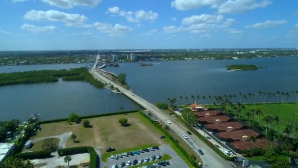 Luchtfoto Video Lake Worth Palm Beach Florida — Stockvideo