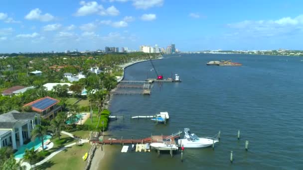 Pobřežní West Palm Beach Hukot Video Záběrů — Stock video