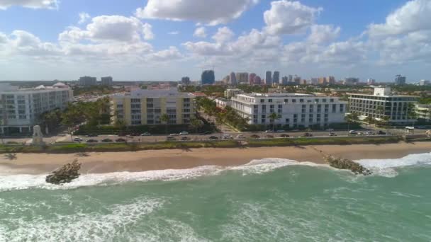 Lägenheter Palm Beach Antenn Drönare Video — Stockvideo