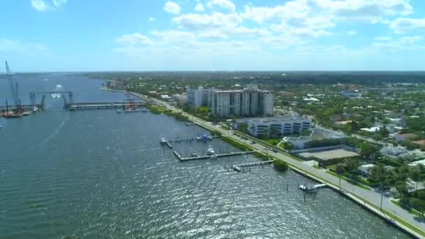 Flagler Drive West Palm Beach Condominios Vista Agua Bienes Raíces — Vídeo de stock