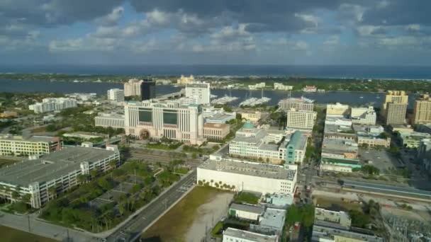 West Palm Beach Florida Luchtfoto Drone Beelden — Stockvideo